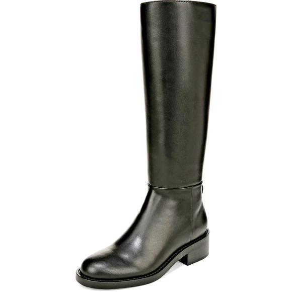 Sam Edelman Shoes - Sam Edelman Leather Womens Mable Riding Knee Tall Boots Black Gold Logo Sz 10.5